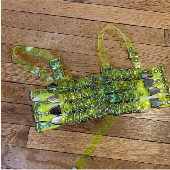 Neon Green UV Harness Top - Picture 3 of 12